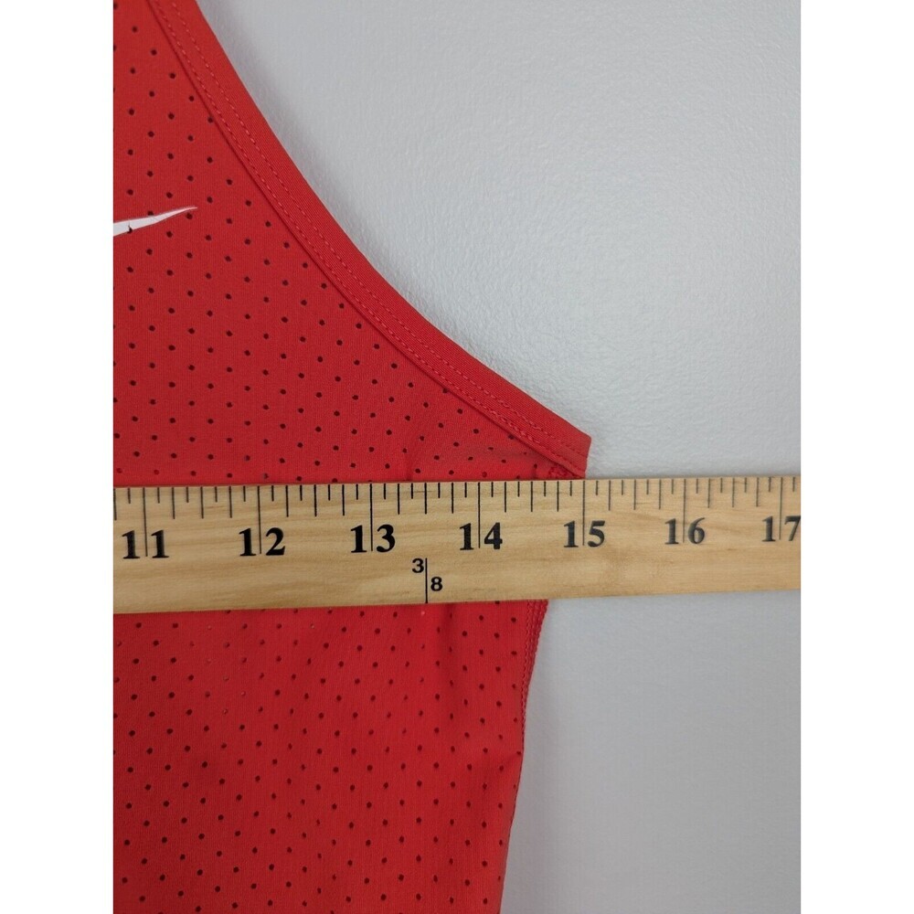 Nike Dri-Fit Women's Slam Printed Breathe Tennis Tank Top XS Perforated Orange - Picture 6 of 10